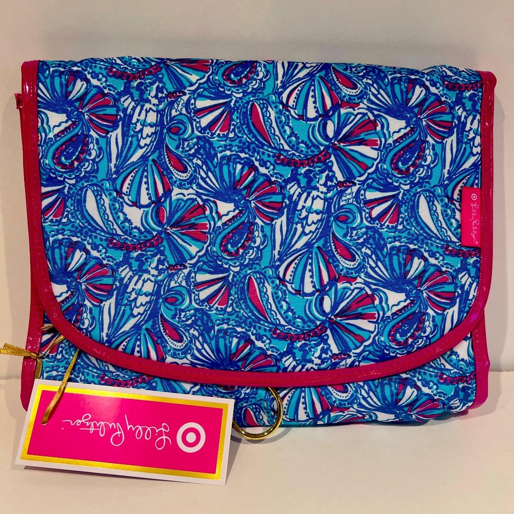 Lilly Pulitzer hanging travel make up bag